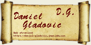 Daniel Gladović vizit kartica